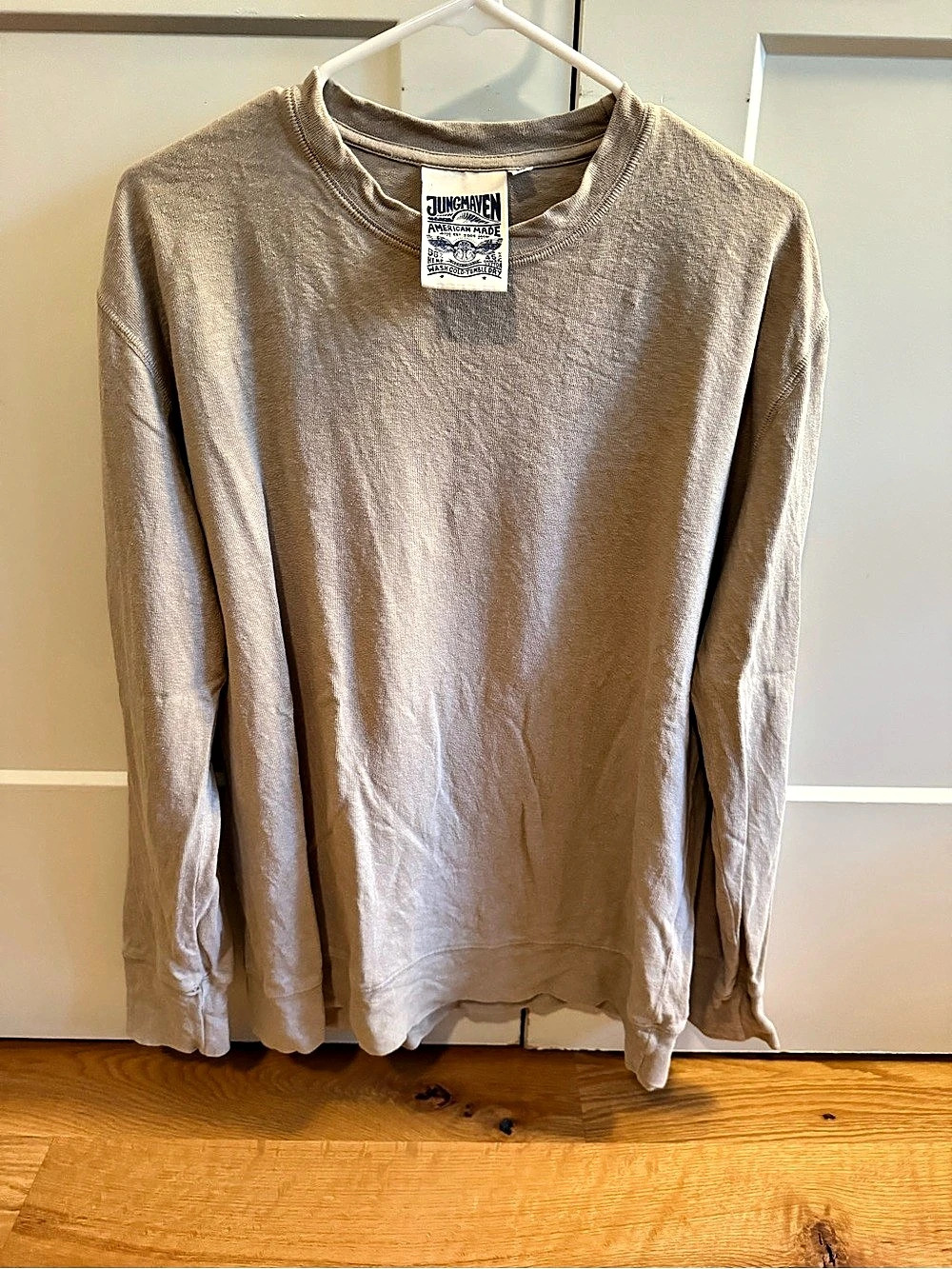 Jungmaven Calicrew Hemp Long Sleeve Tee in Brown Size Medium